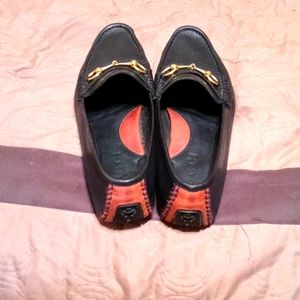 Black and Gold (Brown trim) Gucci loafers